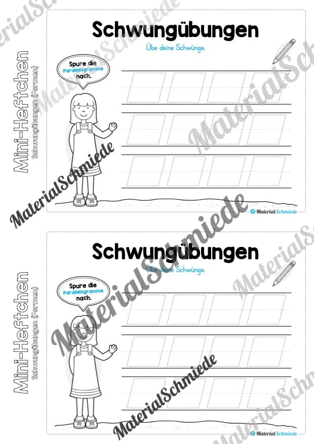 Mini-Heft Schwungübungen: Formen (Vorschau 08)