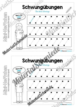 Mini-Heft Schwungübungen: Linien (Vorschau 03)