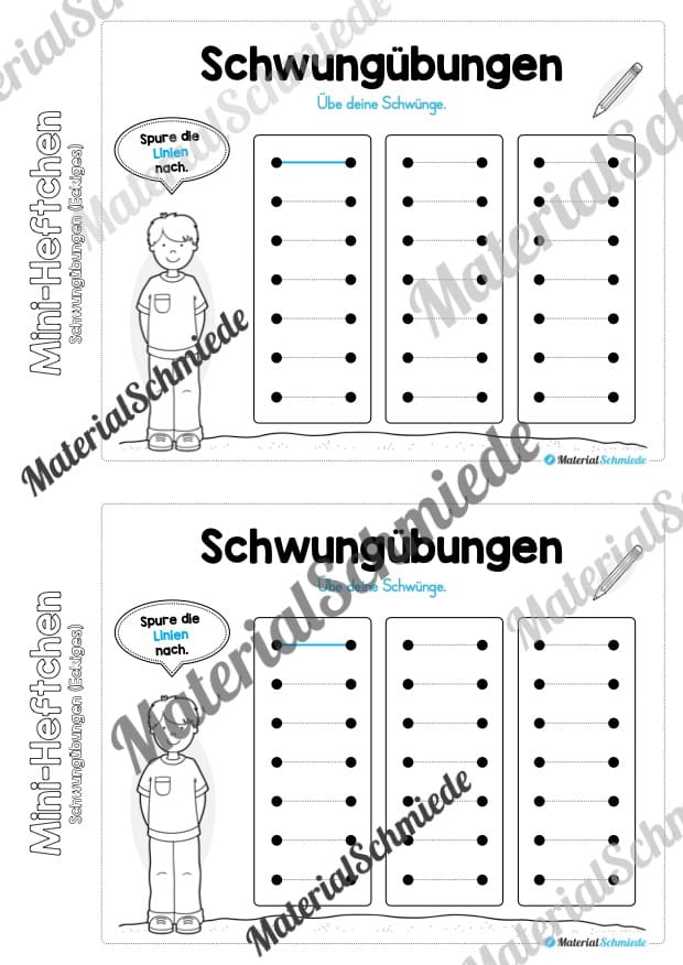 Mini-Heft Schwungübungen: Linien (Vorschau 04)