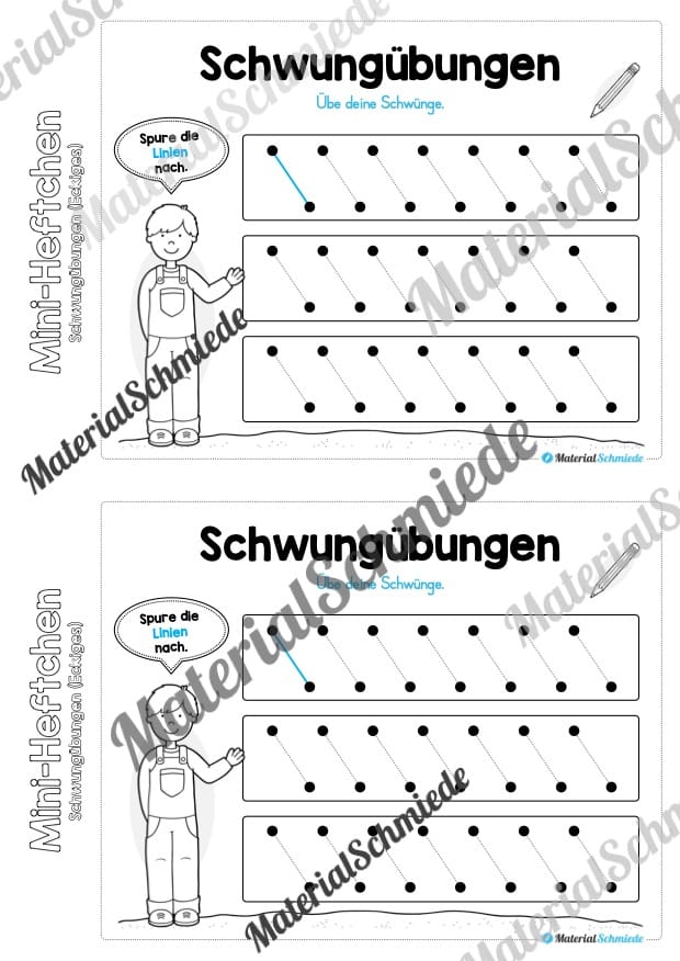 Mini-Heft Schwungübungen: Linien (Vorschau 05)