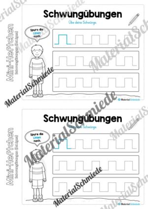 Mini-Heft Schwungübungen: Linien (Vorschau 07)