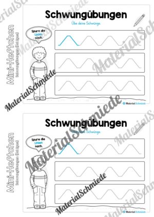 Mini-Heft Schwungübungen: Linien (Vorschau 08)