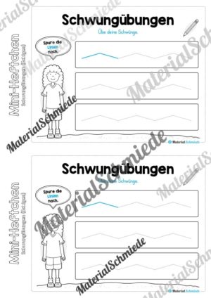 Mini-Heft Schwungübungen: Linien (Vorschau 10)