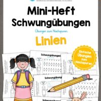 Mini-Heft Schwungübungen: Linien (12 Arbeitsblätter)