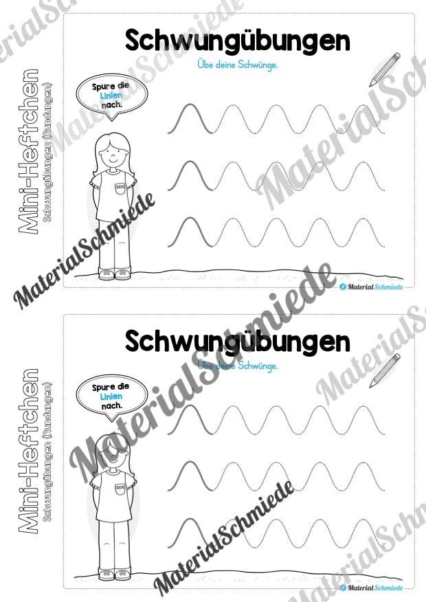 Mini-Heft Schwungübungen: Rundungen (Vorschau 02 ohne Hilfslinien)