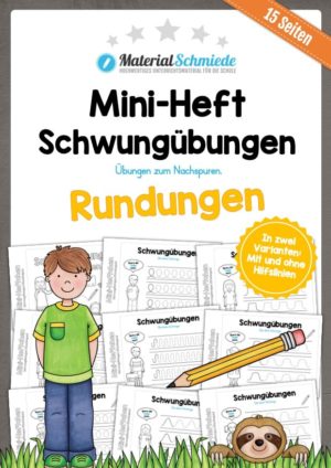 Mini-Heft Schwungübungen: Rundungen (15 Arbeitsblätter)