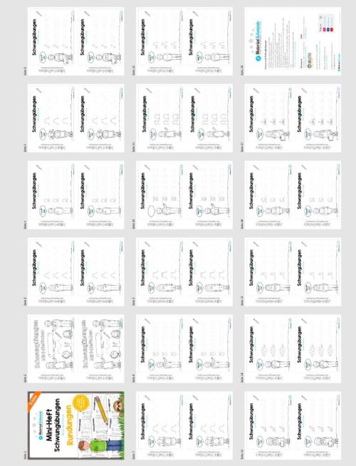 Mini-Heft Schwungübungen: Rundungen (Überblick ohne Hilfslinien)
