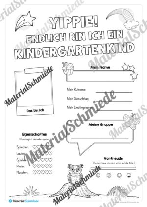 Steckbrief: Endlich Kindergartenkind (Tier: Eule / Eulen-Gruppe)