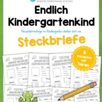 Steckbrief: Endlich Kindergartenkind (8 Varianten)