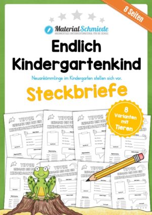 Steckbrief: Endlich Kindergartenkind (8 Varianten)